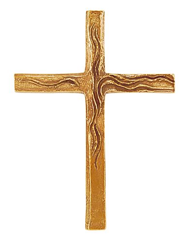 Bronze Stabkreuz mit Ornamenten 14x10 cm