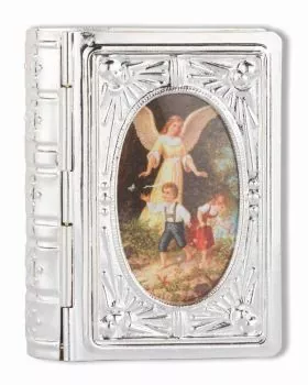 Buchdose für Rosenkranz Schutzengel 5 x 4 cm