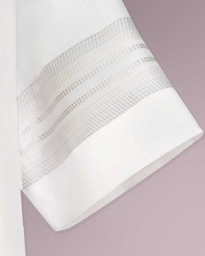 Chorrock Trevira & Wolle creme 110 cm Einwebe grau