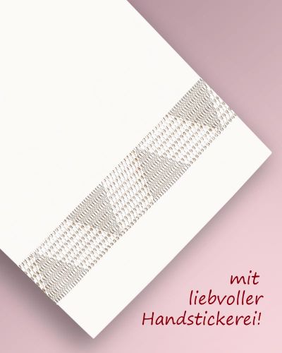 Chorrock Tevira & Wolle creme 100 cm handbestickt