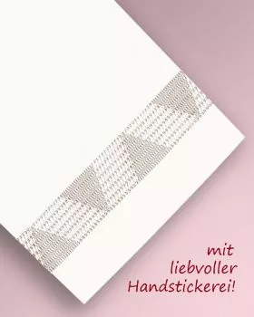 Chorrock Tevira & Wolle creme 100 cm handbestickt
