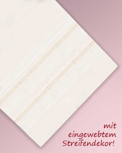 Preview: Chorrock mit apricot Dekor Trevira / Wolle 100 cm lang