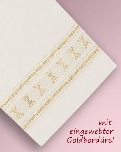 Preview: Chorrock mit gold Dekor Trevira / Wolle 100 cm lang