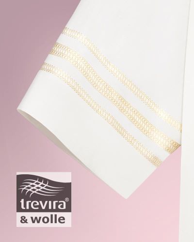 Chorrock Trevira & Wolle mit  Einwebe, 100 cm lang