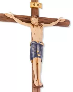Wandkreuz Damiano 33 cm Korpus geschnitzt 16 cm