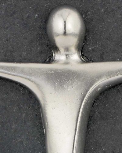 Schieferkreuz 7,5 x 11,5 cm Korpus aus Feinmetall