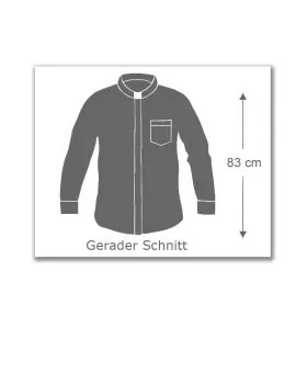 Collarhemd 100% Baumwolle Langarm schwarz Gr. 38-50 cm