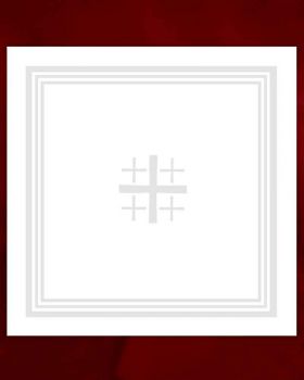 Korporale 50 x 50 cm Jerusalemkreuz Leinen