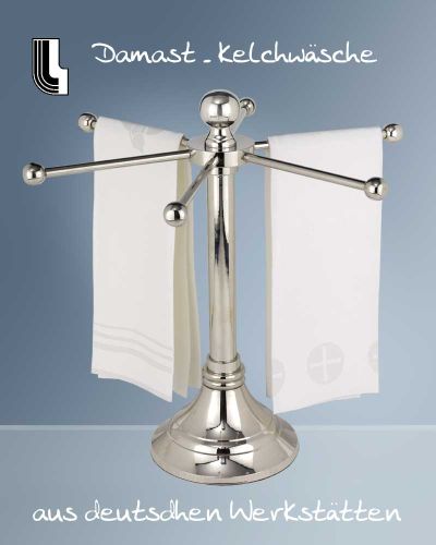Preview: Korporale 50 x 50 cm Leinen Motiv Hostie eingewebt