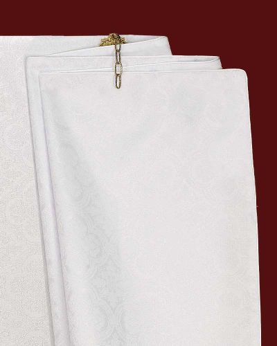 Segensvelum Damst weiß 300 x 50 cm Kreuz bestickt