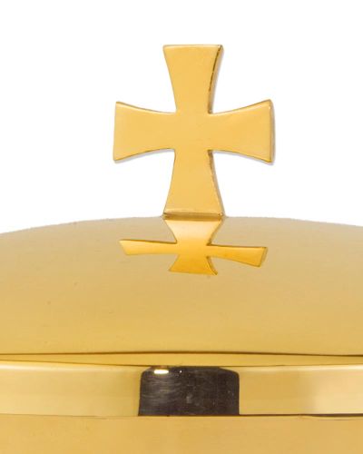 Ziborium Messing vergoldet 11,5 cm Ø, 18,5 cm hoch