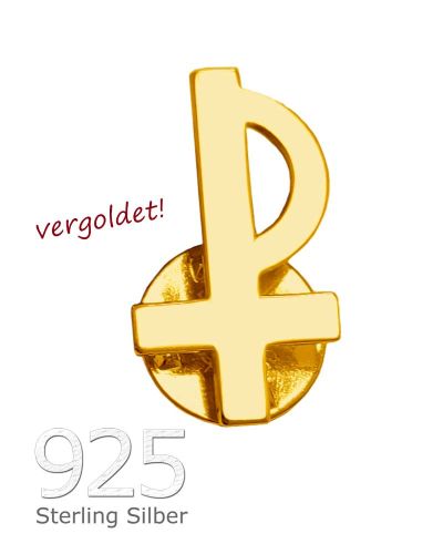 Preview: Ansteckkreuz für Diakone Sterling Silber, vergoldet