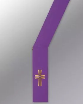 Diakonstola strapazierfähig violett, Kreuz gestickt