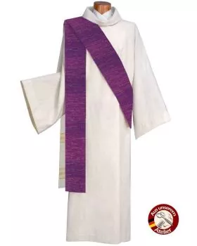 Diakonstola violett & weiß byzantinisch 210 cm lang