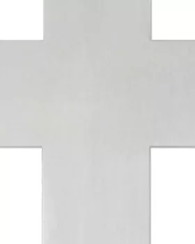 Edelstahlkreuz 11,5 x 20 cm schlicht, matt, modern