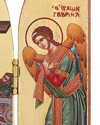 Preview: Tryptich Ikone 11,5x13 cm Jesu Kreuzigung