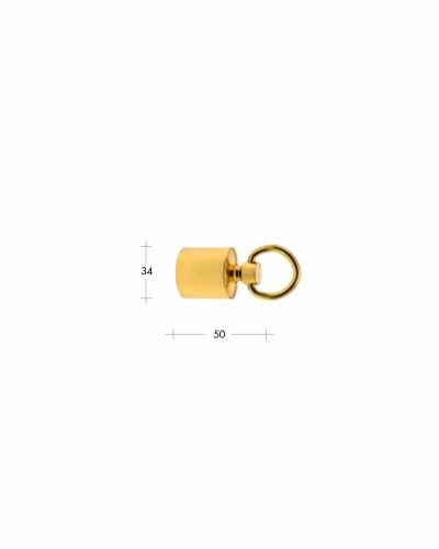 Endkappe Messing mit Ring für Absperrseile 30 mm Ø