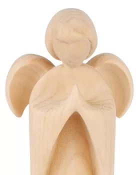Engel betend, modern 9 cm Zirbenholz natur