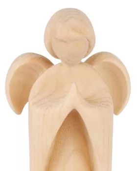 Engel betend, modern 9 cm Figur Zirbenholz natur