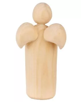 Engel betend, modern 9 cm Figur Zirbenholz natur