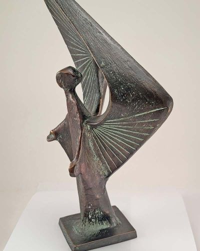 Bronzeskulptur "Laacher Jahrtausendengel" 30 cm
