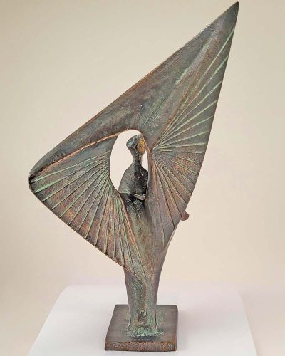 Preview: Bronzeskulptur "Laacher Jahrtausendengel" 30 cm