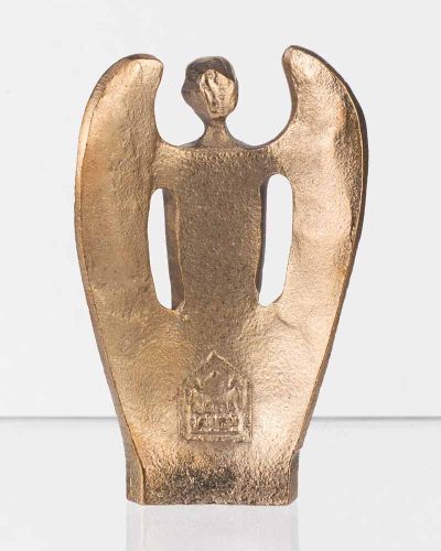 Engelsfigur Bronze 7 cm hoch "Der Engel der Meditation"
