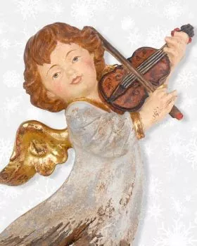 Begrüßungsengel mit Violine Wurzelschnitzerei ca.27cm