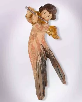 Begrüßungsengel Flöte Wurzelschnitzerei ca.23cm