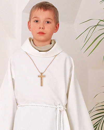 Erstkommunionalbe 140 cm creme, Polyester mit Wolle