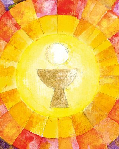 Preview: Karte "Brot und Wein-Licht des Lebens" 11,5 x 15 cm