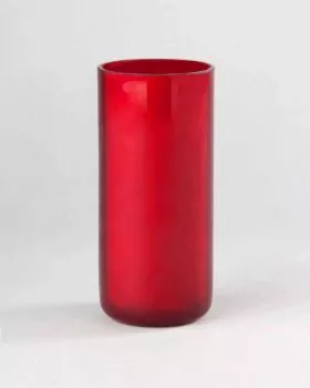 Ewiglichtglas 20 cm, 8 cm Ø gerade Form rubinrot