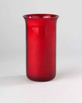 Ewiglichtglas rubinrot 16 cm geschwungene Form