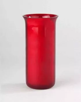 Ewiglichtglas rot 20 cm geschwungene Form