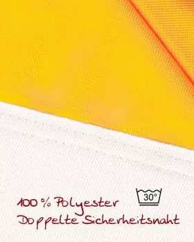 Fahnenband gelb & weiß Polyester 75-150 cm breit