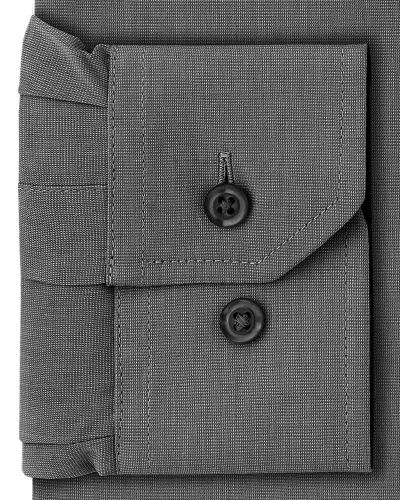 Collarhemd Dunkelgrau Langarm  Fil a Fil 80% BW 20% PE
