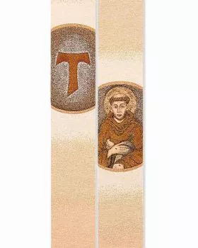 Stola Gobeline St. Franziskus 140 cm beige struckturiert