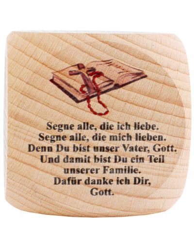 Preview: Gebetswürfel Tagesgebete  Buche Natur 5,5 x 5,5 cm