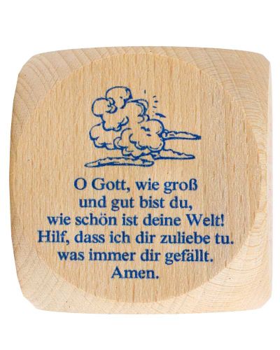 Preview: Gebetswürfel Tagesgebete Buche Natur 5,5 x 5,5 cm