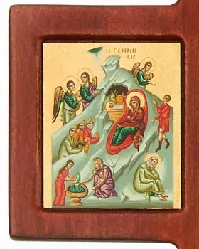 Ikonenkreuz 34 x 23 cm Siebdruck Leben Jesu