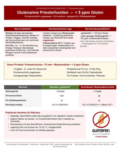 Preview: Glutenfreie Hostien weiß, 70 mm Ø, 10 Stück im Beutel