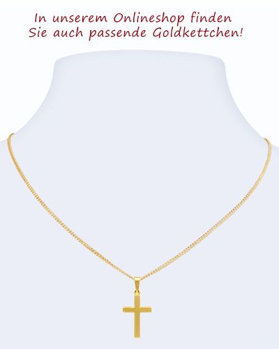 Preview: Kreuz Anhänger 12 mm x 18 mm 8ct Gold 333 matt