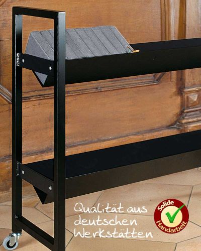 Preview: Gesangbuchwagen schwarz Eisen 85 cm hoch