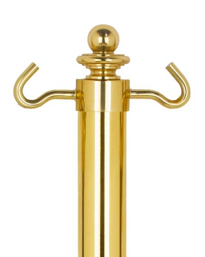Seilständer Messing 89 cm beidseitig mit Haken