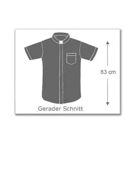 Collarhemd weiß Gr.38 - 50 100% Baumwolle Halbarm