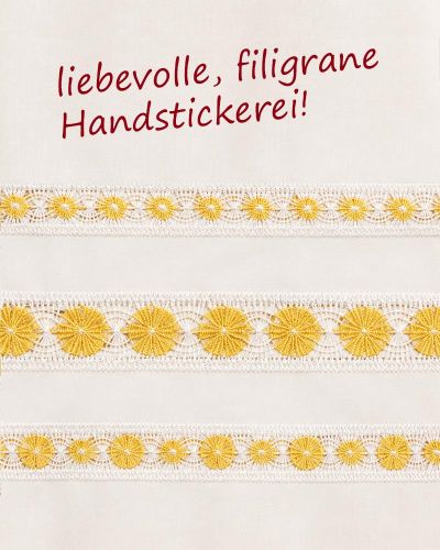 Chorrock Tevira + Wolle creme mit gelb 100 cm