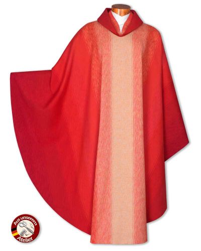 Kasel Harmonie rot mit Schalkragen, 138 cm lang