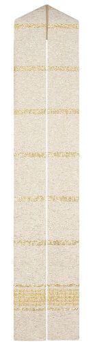 Priesterstola Beige, Handwebstoff, Streifeneinwebe