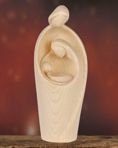 Hl. Familie Natur Ahornholz 20 cm hoch, 8 cm breit