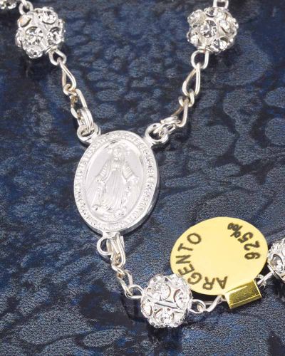 Rosenkranz Sterlingsilber Swarovski-Kristall 5 mm Ø